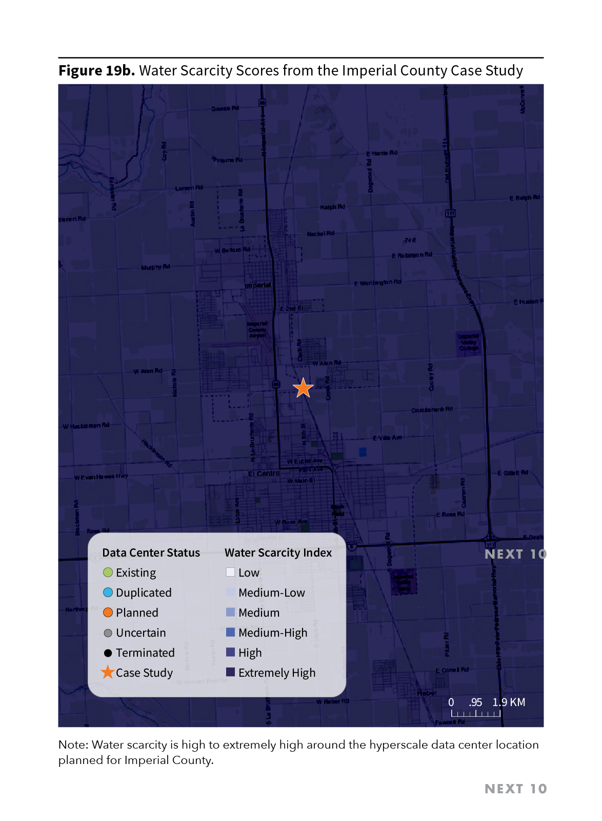 Figure 19b. Water Scarcity Scores from the Imperial County Case Study
