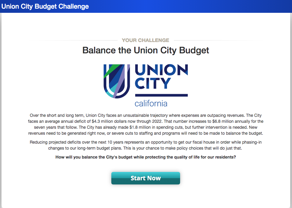 Union City Budget Challenge