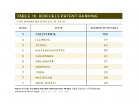 Table 10 Biofuels Patent Ranking