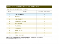 Table 14 Water Patent Ranking