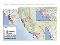 Map D1 Available Charging Stations in California