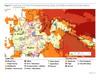 Fig 1 Land Use, Fire Hazard Severity Zones, Tubbs and Nuns Fires in Santa Rosa