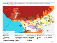 Fig 14 Land Use, Thomas Fire Footprint, Fire Hazard Severity Zones in Ventura